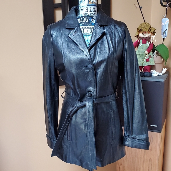 Wilsons Leather Jackets & Blazers - WILSONS LEATHER THINSULATE BLACK LEATHER COAT!